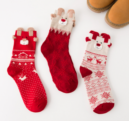 3 Pairs Christmas Cotton Socks - - Image 11