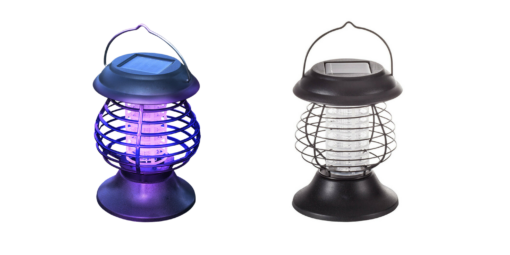 One or Two Outdoor Solar Mosquito Pest Fly Killer Zapper Lamp