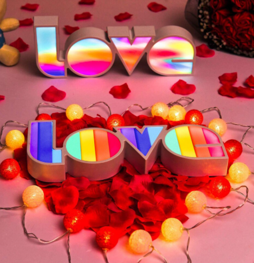 Rainbow LOVE Letter Lamp - Image 16