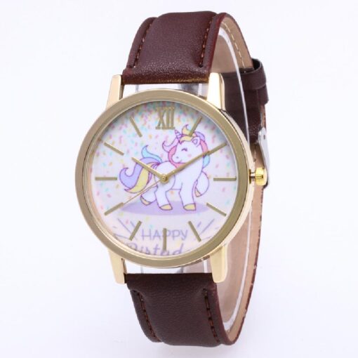 Unicorn Leather Strap Women Quartz Watches _ Untracked - Image 5