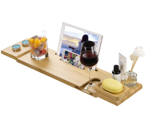 Bamboo Bathtub Shelf Rack Organiser - limited stock - Image 5