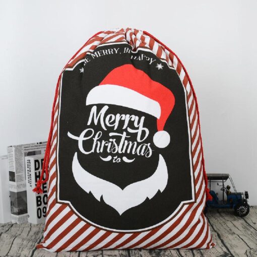 One or Two Large Canvas Christmas Drawstring Bags - Image 5