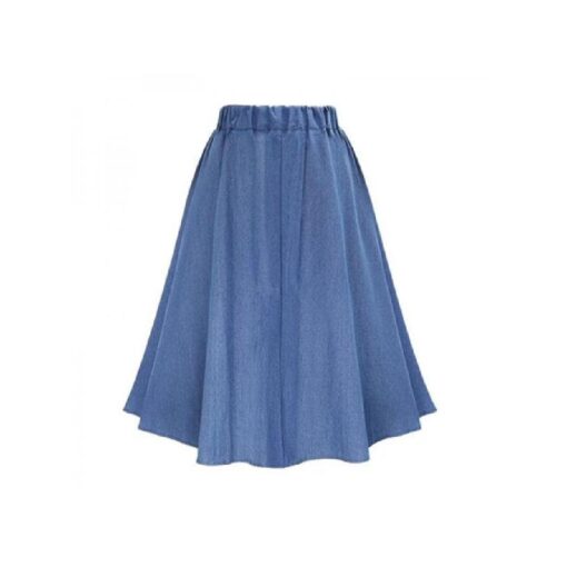 Women Fashion High Waist Denim Skirt Loose Slim Casual Skirt - Image 9