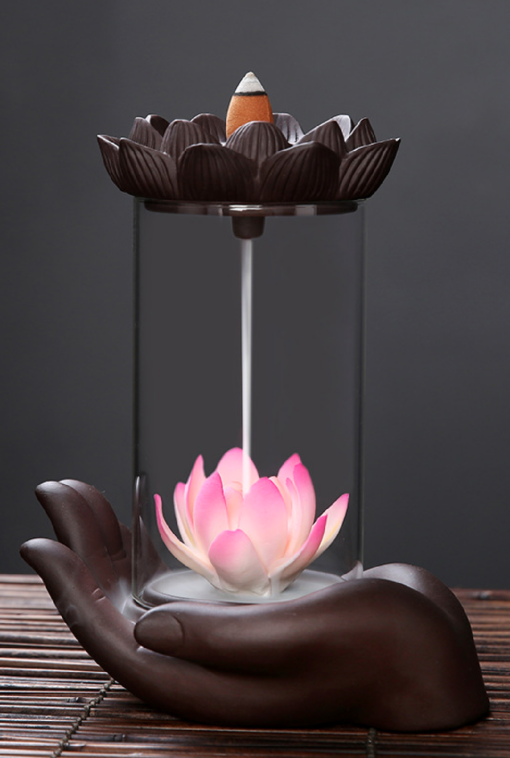 Monkey or Lotus Waterfall Incense Holder with optional cones - Image 7