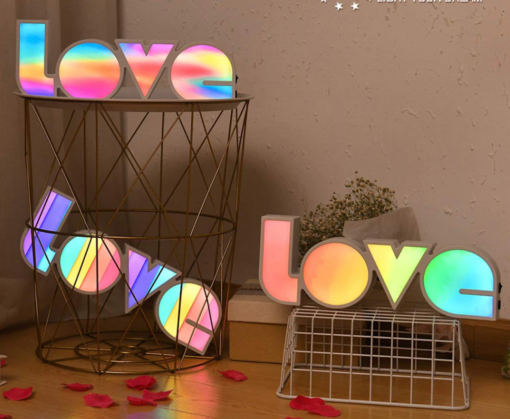 Rainbow LOVE Letter Lamp - Image 15