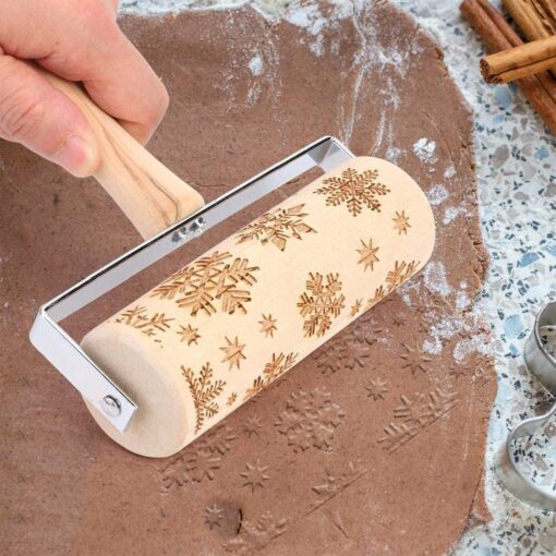 Christmas Engraved Embossing Rolling Pin - Image 2