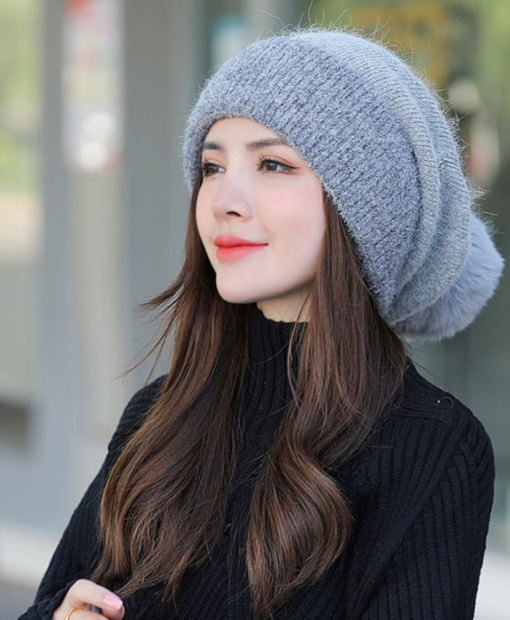 Warm Oversized Beanie with Optional Face Mask Cover - Image 19