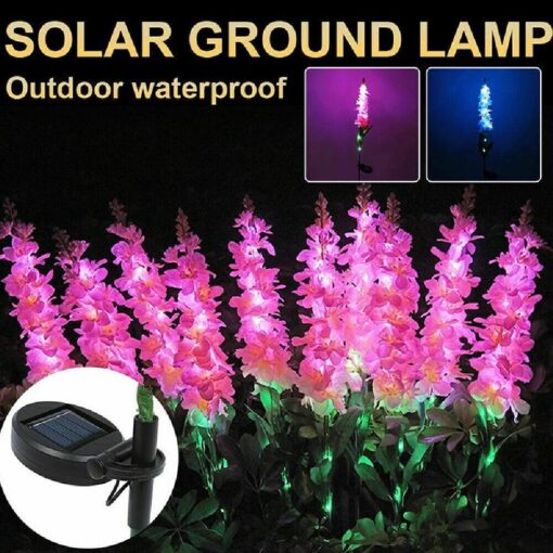 One,Two or Four  Solar Artificial Violets Flowers Lights - Image 31