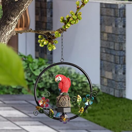 LED Solar Parrot Flower Ring Lights - Image 12