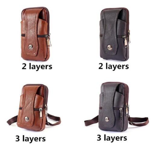 Fashion PU Leather Waist Multifunction Ba - Image 3