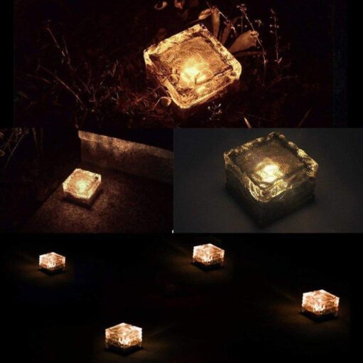 Solar LED Cube Garden Patio Path Light - Image 5