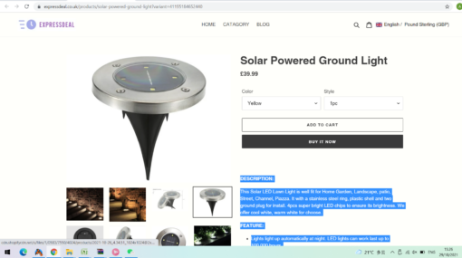 4 or 8 Solar Powered Ground Lights - Image 8