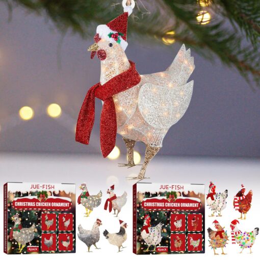 Four-Piece Christmas Scarf Chicken Ornament Sets Relaunch 2022-11-0 - Image 13