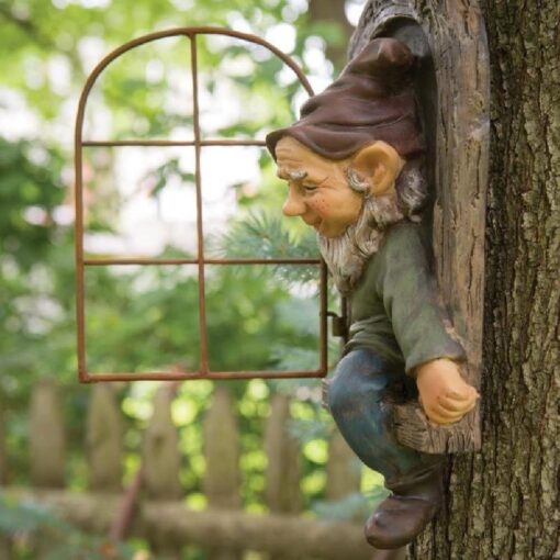 One or Two Garden Gnome Tree Hugger Decoration - Image 6