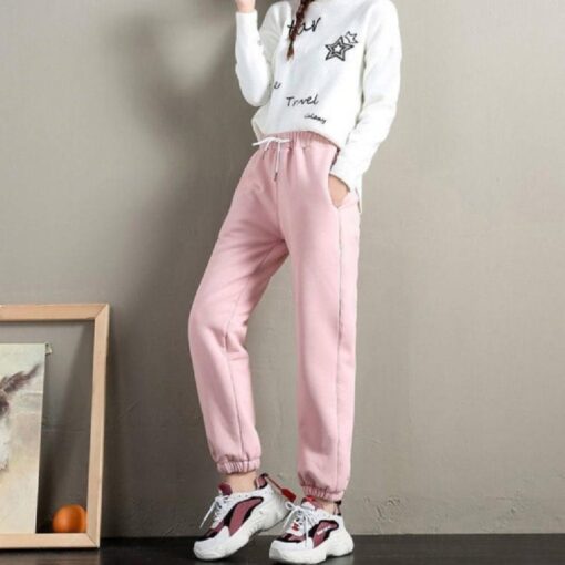 Warm Fleece Stretchy Fleece Joggers - Image 9