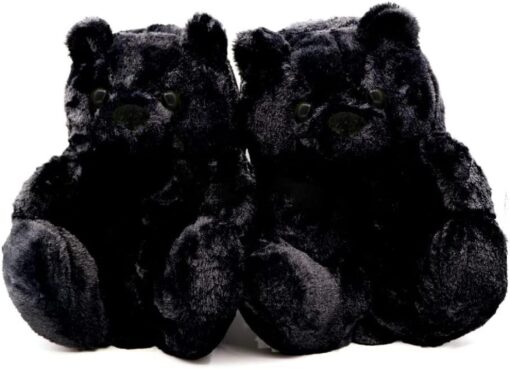 Winter Warm Cozy Plush Teddy Bear Solid Color Slippers - Image 12