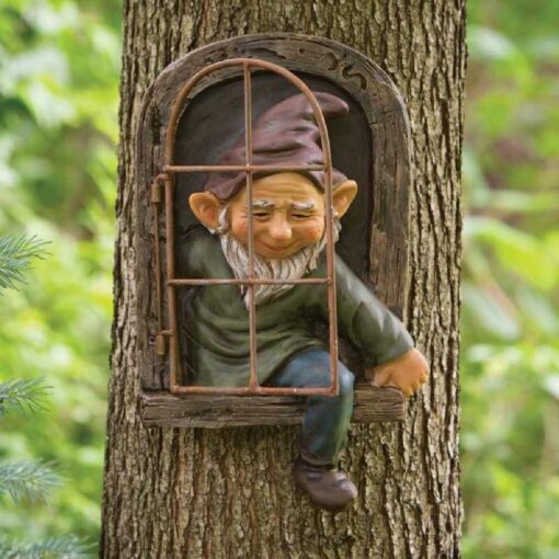 One or Two Garden Gnome Tree Hugger Decoration - Image 4