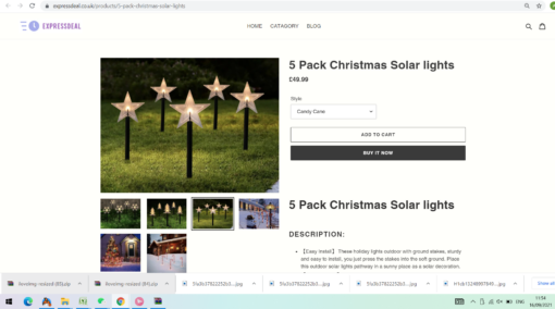 5 Pack Christmas Solar lights - Image 7