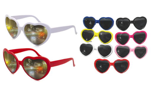 Love Heart Shape Sunglasses with Heart Filter