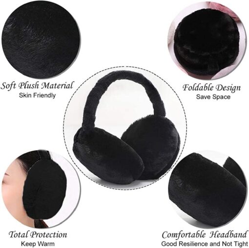 14cm Extra Large Fluffy Foldable EarMuffs - Image 7