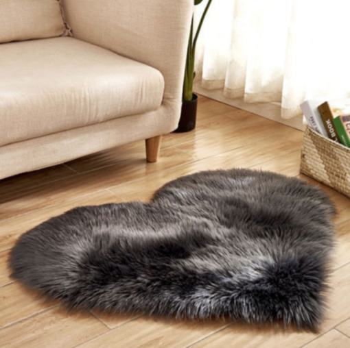 Heart Shaped Fluffy Floor Mat - Image 4