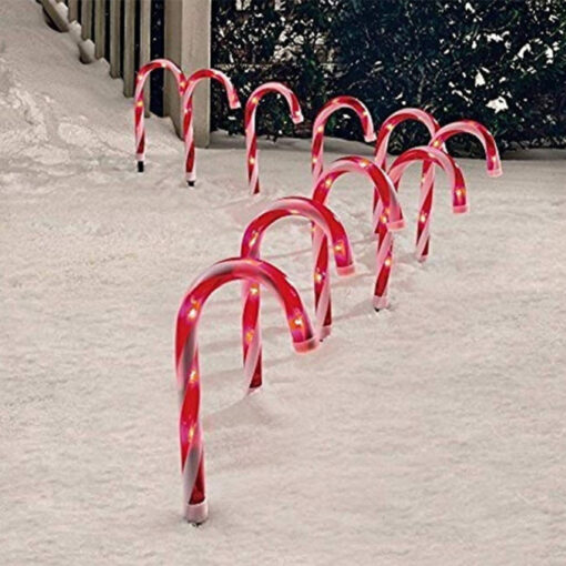 5 or 10 Pieces Christmas Candy Solar lights - Image 3