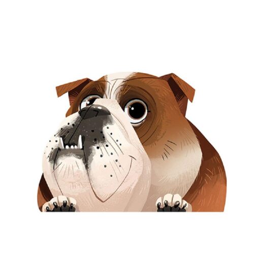 Cute Cartoon Bulldog Car Sticker - Image 4