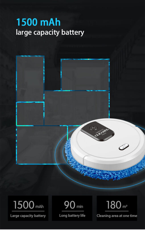 3 in 1 Intelligent Sweeping Robot Vacuum Cleaner - Image 8