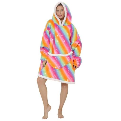 Adults Oversized Fluffy Hoodie Blanket - Image 11