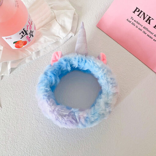 Soft Unicorn Facial Hairband w/wo Wrist Strap - Image 3