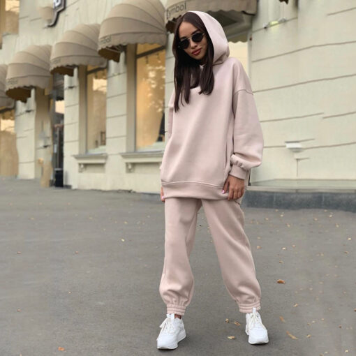 Women's Street Style Cozy Hoodie and Pants Set - Image 17