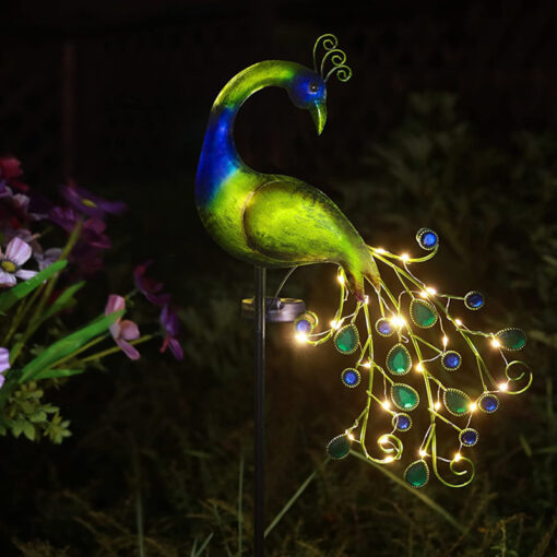 Garden Solar Peacock LED Lights