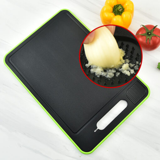 Multifunctional Fast Thawing Aluminum Alloy Spray Paint Double-Sided Cutting Board with Sharpener - Image 2