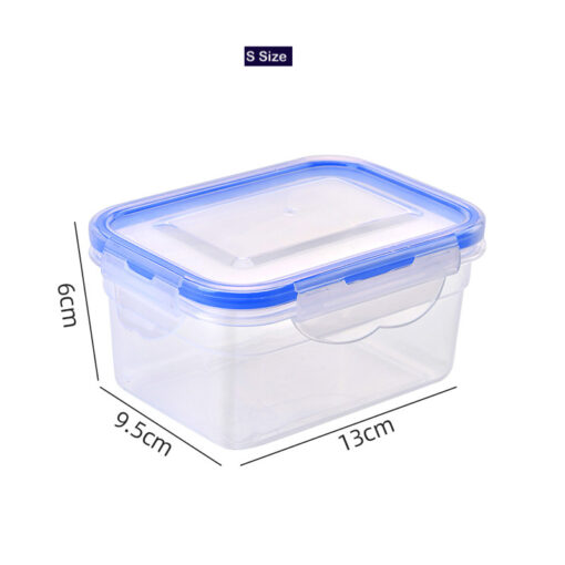 Food Storage Bento Box Fruit Vegetable Fresh Keeping Sealed Microwavable Square Crisper Transparent Lunch Box Kitchen Container - Image 2