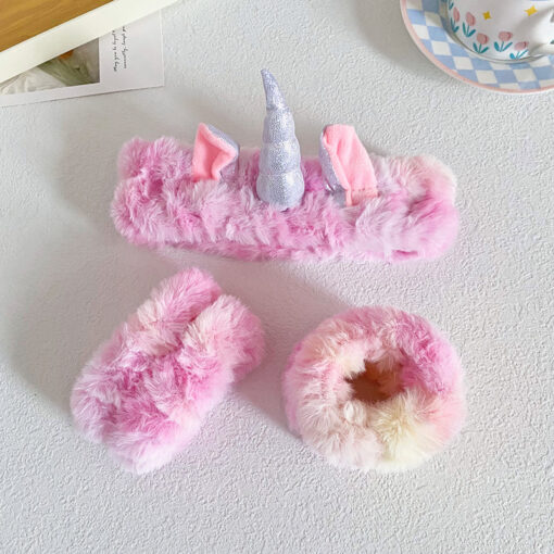 Soft Unicorn Facial Hairband w/wo Wrist Strap - Image 13