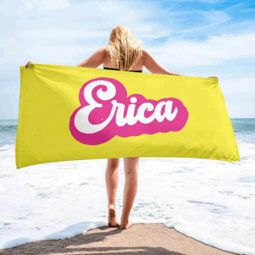 Personalised Beach Towel with Name Custom Quick Dry Towel - Image 2