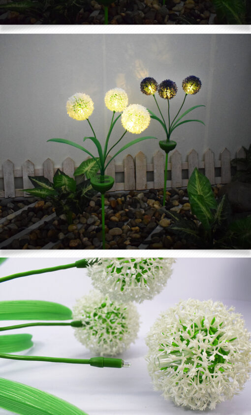 Solar Dandelion Flower Ball Light - Image 5