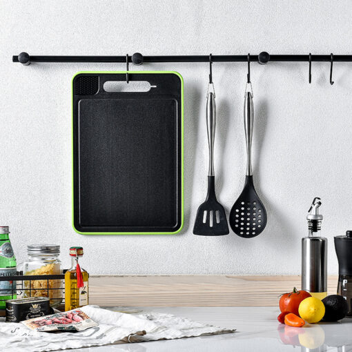 Multifunctional Fast Thawing Aluminum Alloy Spray Paint Double-Sided Cutting Board with Sharpener - Image 9