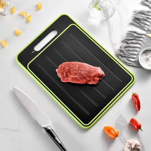 Multifunctional Fast Thawing Aluminum Alloy Spray Paint Double-Sided Cutting Board with Sharpener - Image 10