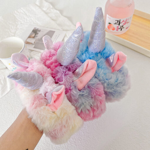 Soft Unicorn Facial Hairband w/wo Wrist Strap - Image 4