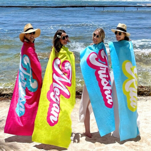 Personalised Beach Towel with Name Custom Quick Dry Towel - Image 6