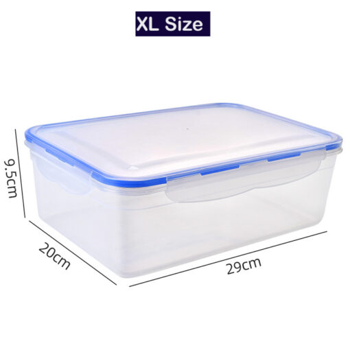 Food Storage Bento Box Fruit Vegetable Fresh Keeping Sealed Microwavable Square Crisper Transparent Lunch Box Kitchen Container - Image 7