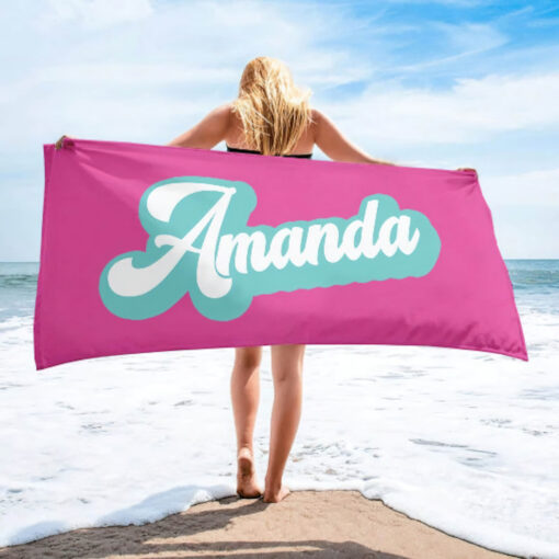 Personalised Beach Towel with Name Custom Quick Dry Towel - Image 9