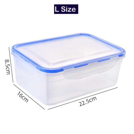 Food Storage Bento Box Fruit Vegetable Fresh Keeping Sealed Microwavable Square Crisper Transparent Lunch Box Kitchen Container - Image 9