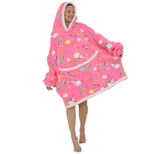 Adults Oversized Fluffy Hoodie Blanket - Image 8