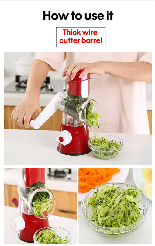 3 in 1 Vegetable Slicer Manual Kitchen Accessories Grater - Image 14