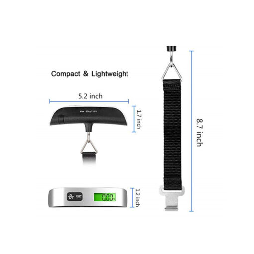 Portable Scale Digital LCD Display 110lb/50kg Electronic Luggage Hanging Scale - Image 9