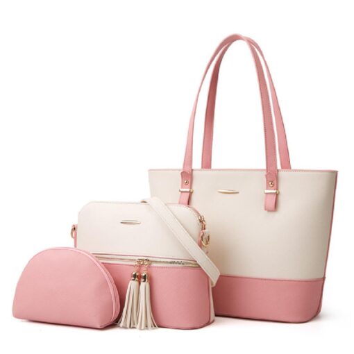 3 In 1 Luxury PU Leather Hand Bags Set - Image 11