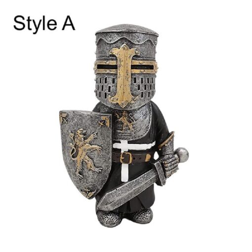 Standing Middle Ages Knight Statue Yard Decoration - Image 8