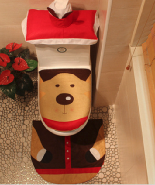 Christmas Toilet Cover Decoration Set - Image 12